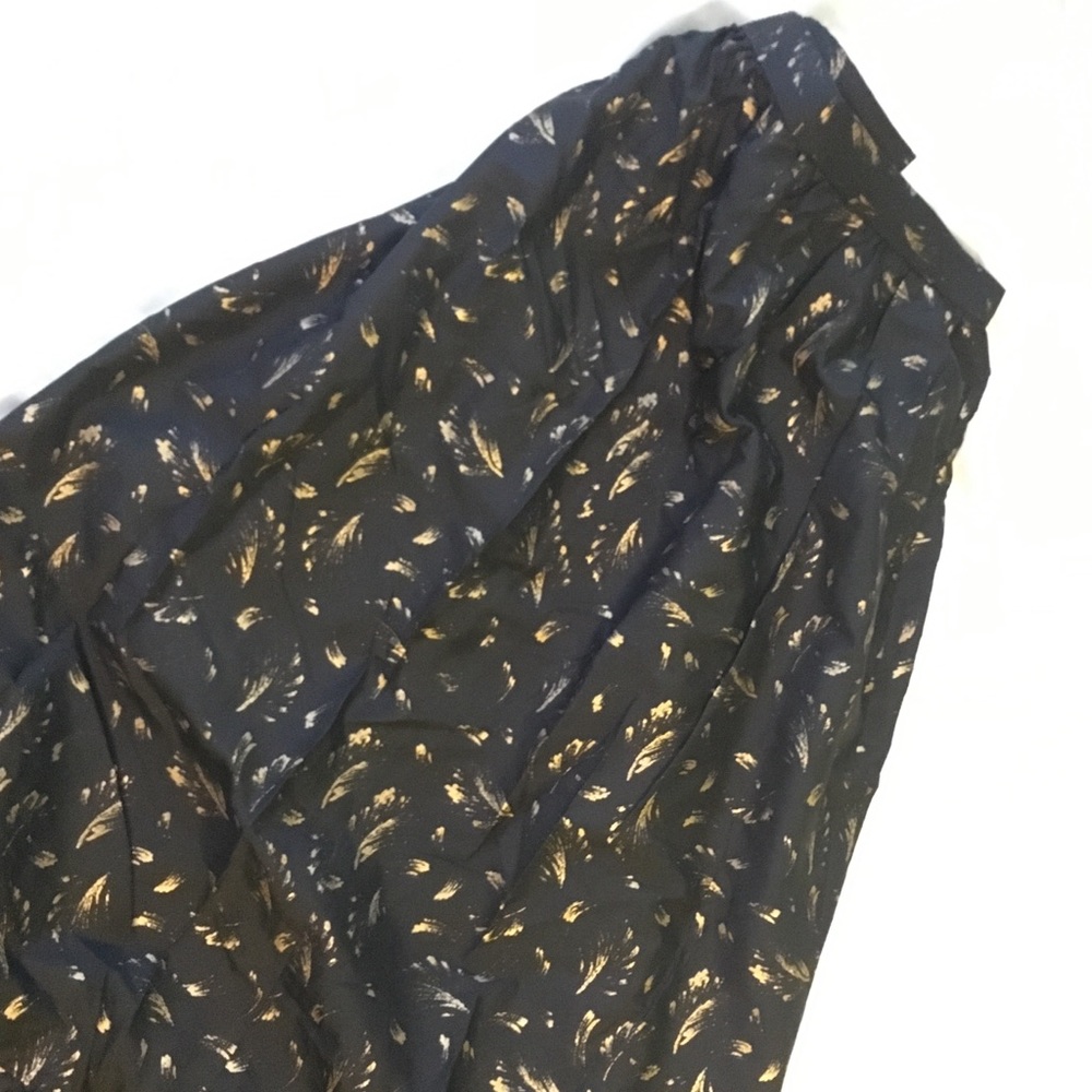 Vintage black and gold long skirt